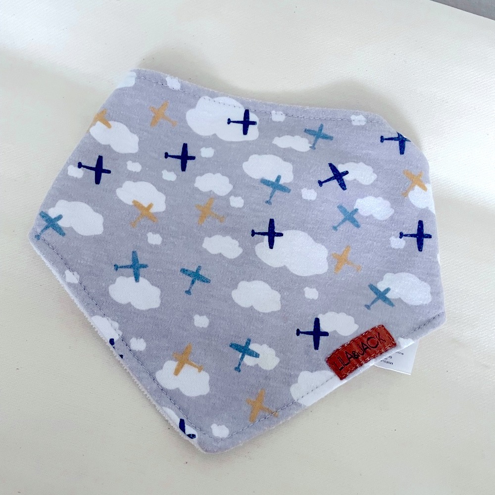Baby boy airplane bib/bandana for drool or fashion